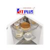 Mâm xoay Inox mờ cao cấp mở 3/4 - 270 Kit Plus DK.270 2 Mâm xoay Inox mờ cao cấp mở 3/4 - 270 Kit Plus DK.270