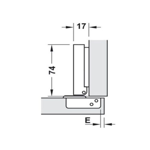 Bản lề trùm ngoài Metalla SM 110° giảm chấn Hafele 315.06.750 9 Bản lề trùm ngoài Metalla SM 110° giảm chấn Hafele 315.06.750