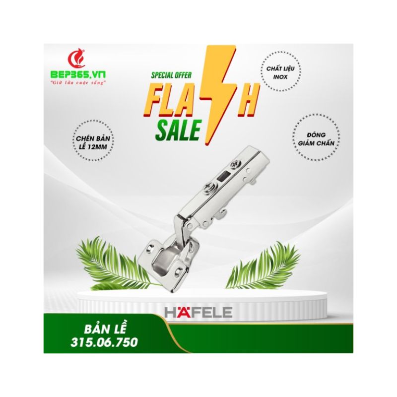 Bản lề trùm ngoài Metalla SM 110° giảm chấn Hafele 315.06.750 3 Bản lề trùm ngoài Metalla SM 110° giảm chấn Hafele 315.06.750