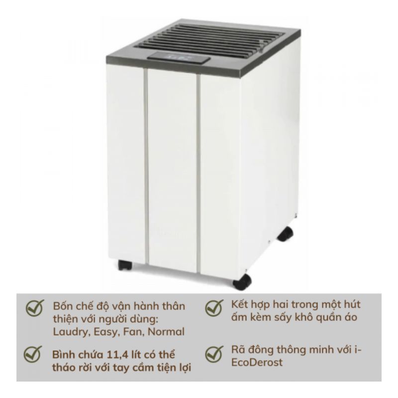 Máy hút ẩm kèm sấy quần áo Wood’s LD44 14 Máy hút ẩm kèm sấy quần áo Wood’s LD44