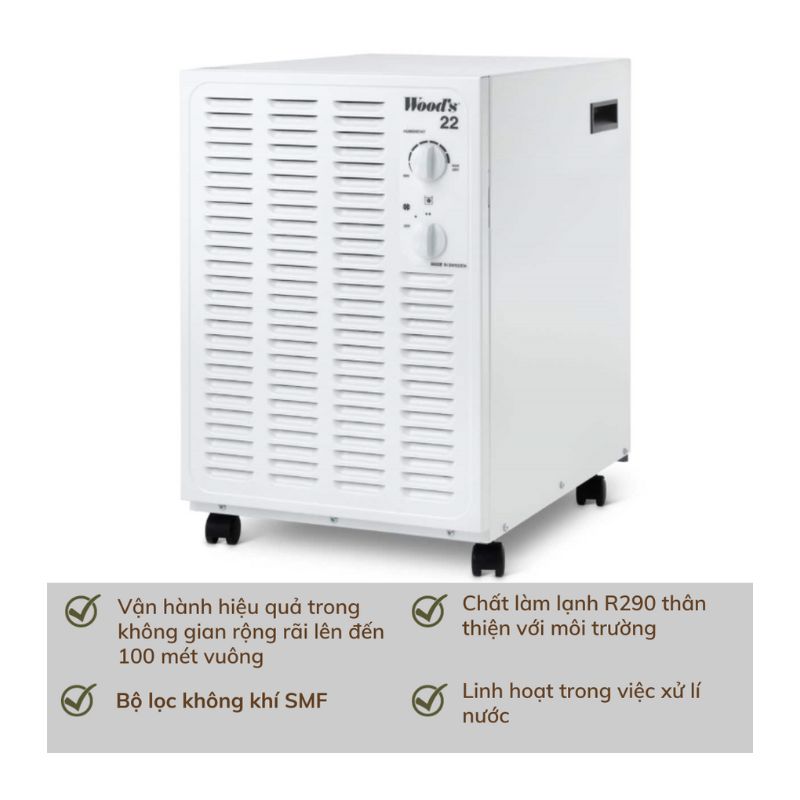 Máy hút ẩm Wood’s SW22FW 13 Máy hút ẩm Wood’s SW22FW