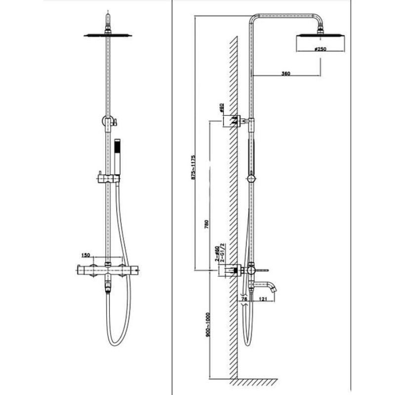 Sen cây tắm nóng lạnh Paul Schmitt PA510R 4 Hình ảnh sen cây tắm nóng lạnh Paul Schmitt PA511R