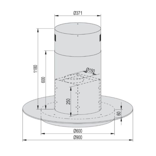 Máy hút mùi đảo Canzy CZ 890G 6 Kích thước máy hút mùi đảo Canzy CZ 890G