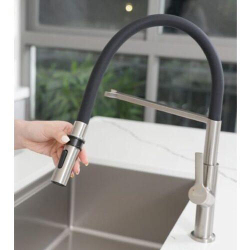 Vòi rửa bát nóng lạnh Konox Tema Nickel 8 Thân vòi rửa bát nóng lạnh Konox Tema Nickel
