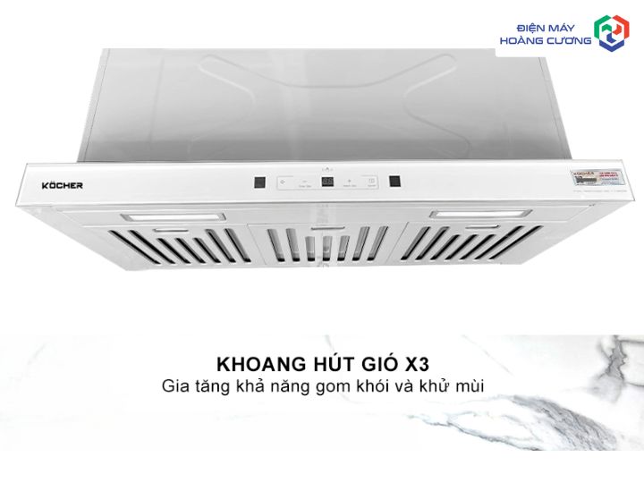 Công suất hút mạnh mẽ máy hút mùi X-350T