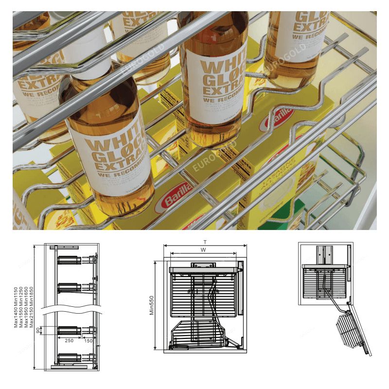 Tủ đồ khô Eurogold EKO13445 4 Kích thước tủ đồ khô Eurogold EPV1445
