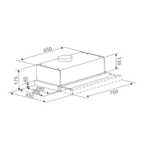 Máy hút mùi âm tủ Binova BI-28-B-07