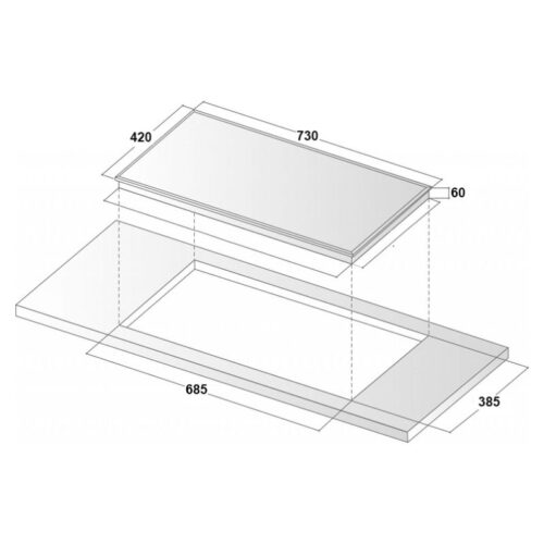 Bếp từ đôi Binova BI-202SP lắp âm 7 Kích thước bếp từ đôi Binova BI-202SP lắp âm