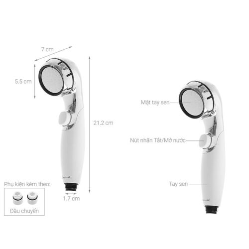 Vòi sen lọc nước Cleansui ES301-WT 7 Kích thước vòi sen lọc nước Cleansui ES301-WT