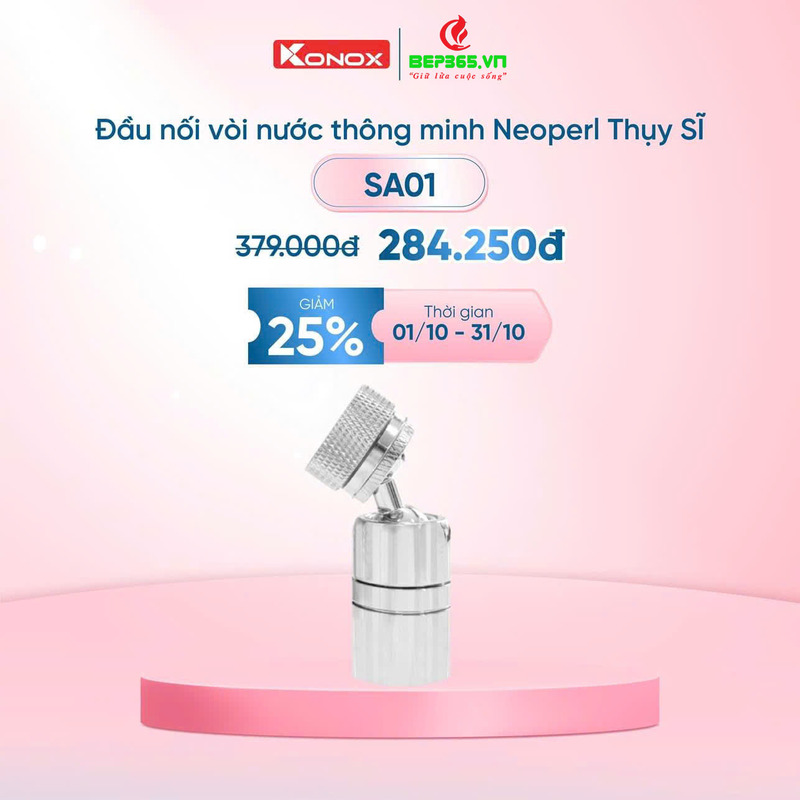 Đầu nối vòi nước thông minh Konox SA01 3 Khuyến mãi đầu nối vòi nước thông minh Konox SA01