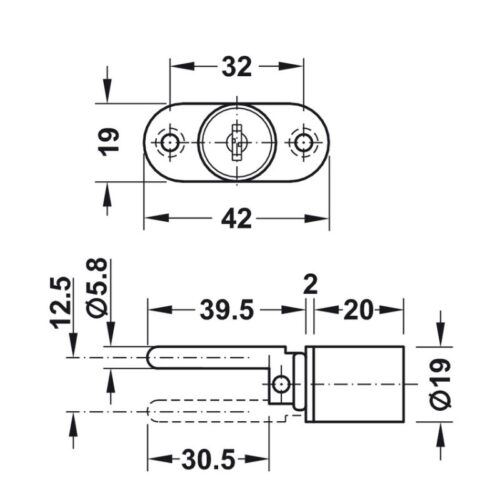 Khóa trung tâm Econo Hafele 234.99.240 6 Lắp đặt khóa trung tâm Econo Hafele 234.99.240