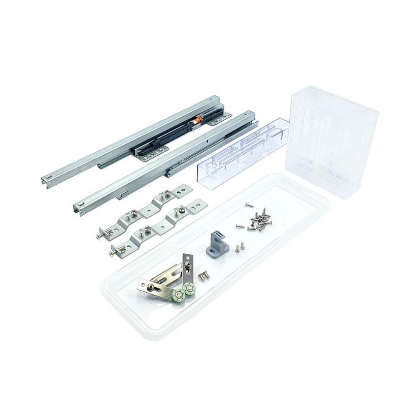 Giá dao thớt inox mạ crom BossEU BS200D 5 Ray trượt giá dao thớt inox mạ crom BossEU BS200D