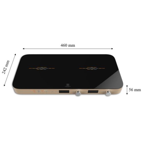 Bếp từ đôi Hawonkoo MCEH-200-II-CF di động 9 Kích thước bếp từ đôi Hawonkoo MCEH-200-II-CF di động