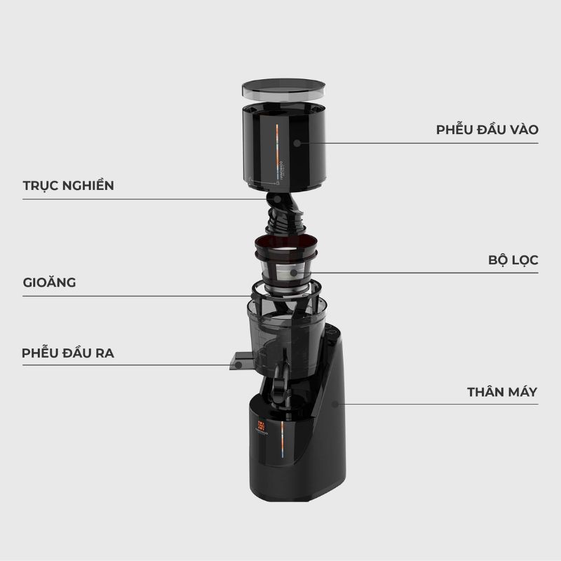 Máy ép chậm Hawonkoo SJH-045-BA 5 Thiết kế máy ép chậm Hawonkoo SJH-045-BA
