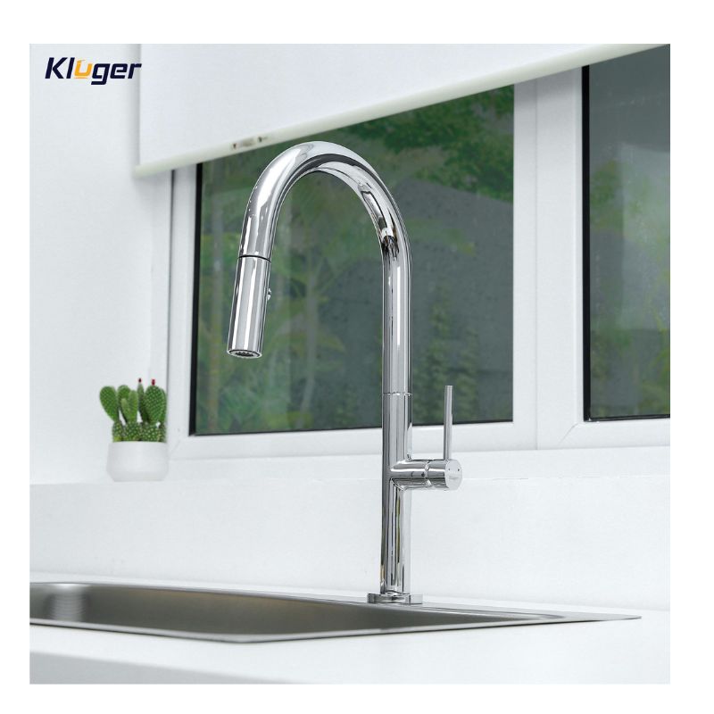 Vòi rửa bát nóng lạnh Kluger KLF0010C có dây rút 5 Ảnh vòi Kluger KLF0010C có dây rút