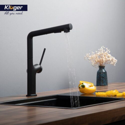 Vòi rửa bát nóng lạnh Kluger KLF0001B có dây rút 11 Ảnh vòi rửa bát nóng lạnh Kluger KLF0001B có dây rút