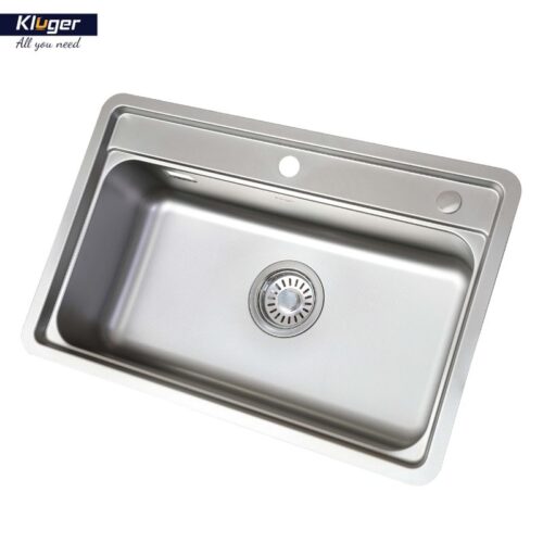 Bên trong chậu rửa bát 1 hố Kluger KW8101FS-S72