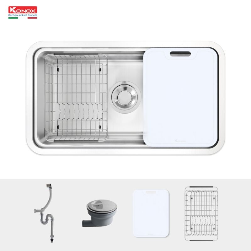 Chậu rửa bát đá 1 hố Konox KN8347SU Dekor Basic 5 Chi tiết chậu rửa bát đá 1 hố Konox KN8347SU Dekor Basic