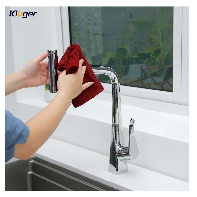 Vòi rửa bát nóng lạnh Kluger KLF0016C có dây rút 4 Hình ảnh Kluger KLF0016C có dây rút
