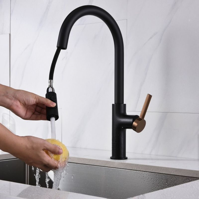 Vòi rửa bát nóng lạnh Kluger KLF0005B có dây rút 5 Hình ảnh vòi rửa bát nóng lạnh Kluger KLF0005B có dây rút
