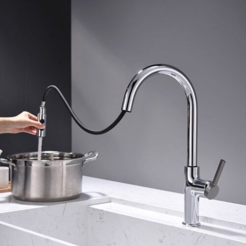 Vòi rửa bát nóng lạnh Kluger KLF0005C có dây rút 12 Hình ảnh vòi rửa bát nóng lạnh Kluger KLF0005C có dây rút