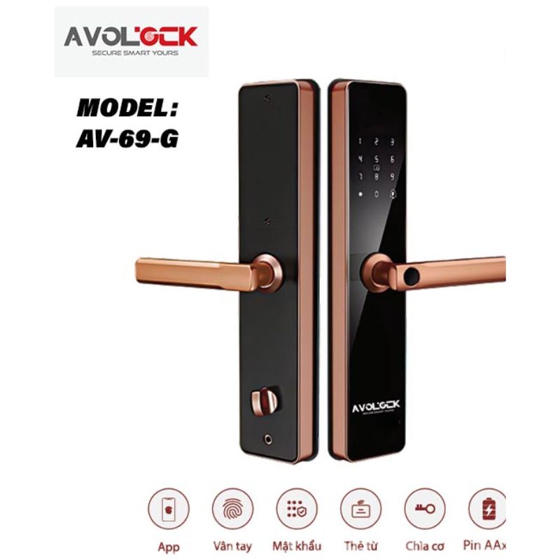 Khóa cửa điện tử Avolock AV-69-G 3 Khóa cửa điện tử Avolock AV-69-G