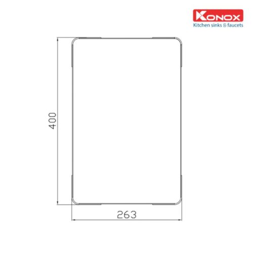 Thớt inox Konox Cutting Board CB03 5 Kích thước thớt inox Konox Cutting Board CB03
