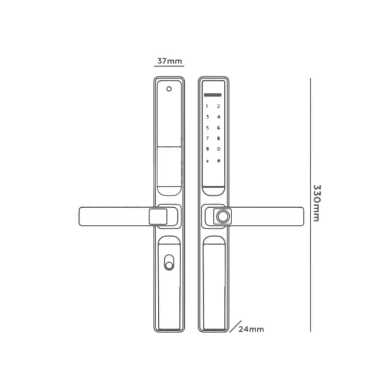 Khóa thông minh Avolock AN-394-B 5 Kích thước khóa thông minh Avolock AN-394-B