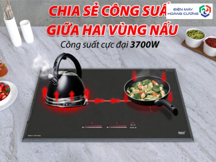 Tính năng chia sẻ vùng nấu bếp từ LCI 809