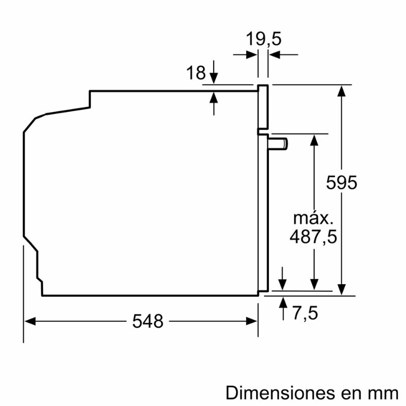 Lò nướng âm tủ 71L Bosch HBG7241B1 7 Kích thước lò nướng âm tủ 71L Bosch HBG7241B1