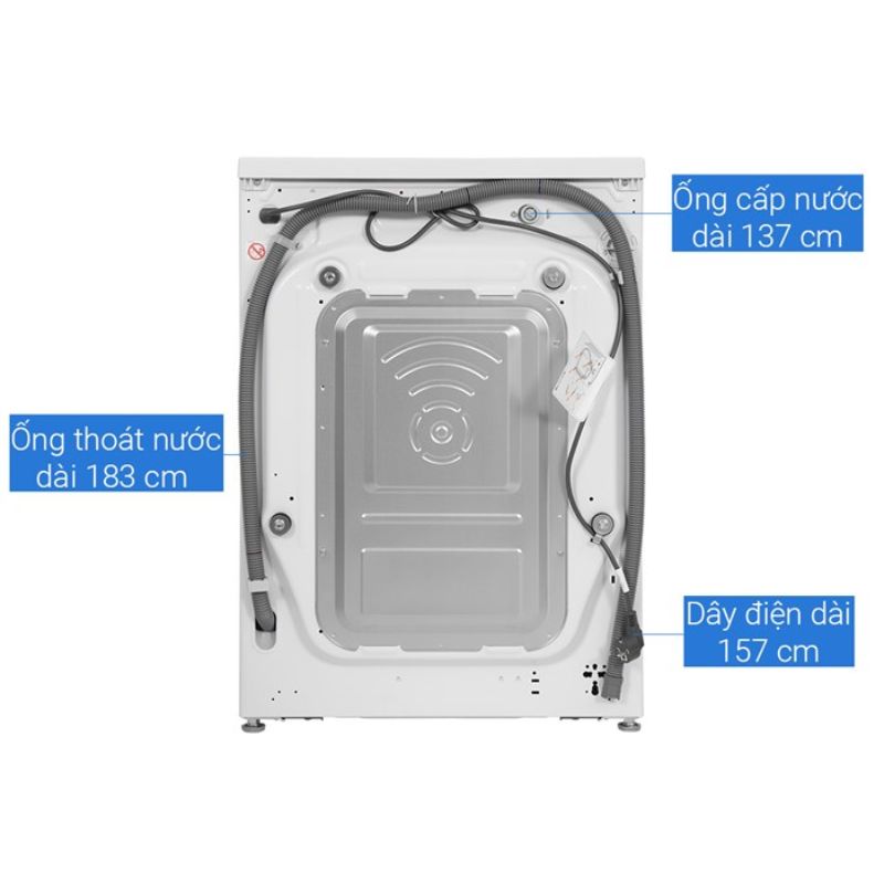 Máy giặt sấy LG giặt 11 kg – sấy 7 kg FV1411D4W 7 Mặt sau máy giặt sấy LG giặt 11 kg – sấy 7 kg FV1411D4W