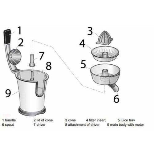 Máy vắt cam Caso CP330 Pro 6 Phụ kiện máy vắt cam Caso CP330 Pro
