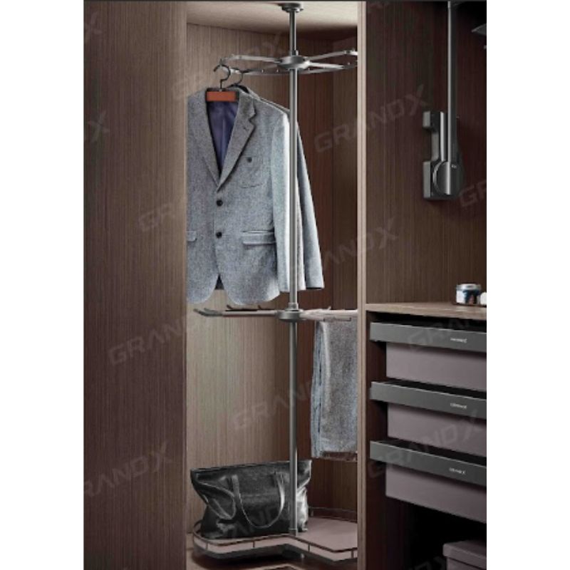 Kệ xoay góc tủ quần áo 270 độ 3 tầng GrandX XM.270C 4 Ảnh kệ xoay góc tủ quần áo 270 độ 3 tầng GrandX XM.270C