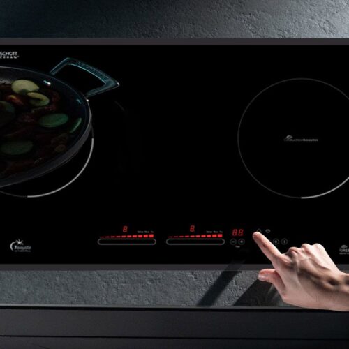 Bảng điều khiển bếp từ đôi Tomate TOM 02I‐G8 lắp âm