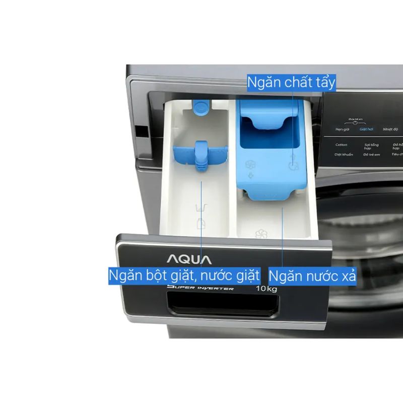 Máy Giặt Aqua Inverter 10 Kg AQD-A1000G.S cửa trước 4 Ảnh máy Giặt Aqua Inverter 10 Kg AQD-A1000G.S cửa trước