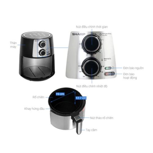 Nồi chiên không dầu Sharp KF-AF42MV-ST 4 Chi tiết nồi chiên không dầu Sharp KF-AF42MV-ST