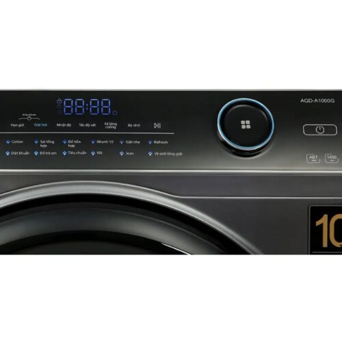 Máy Giặt Aqua Inverter 10 Kg AQD-A1000G.S cửa trước 8 Bảng điều khiển máy Giặt Aqua Inverter 10 Kg AQD-A1000G.S cửa trước