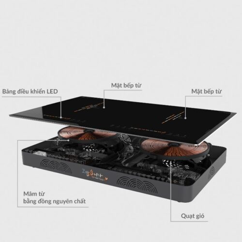 Chi tiết bếp từ đôi Hawonkoo CEH-226-II