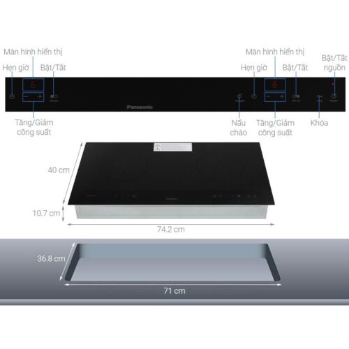 Bếp từ Panasonic KY-A227EKRA 7 Kích thước bếp từ Panasonic KY-A227EKRA