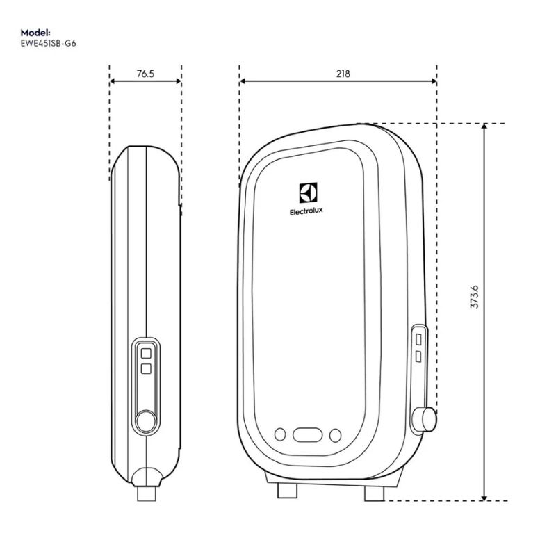 Máy nước nóng Electrolux EWE451SB-G6 5 Kích thước máy nước nóng Electrolux EWE451SB-G6