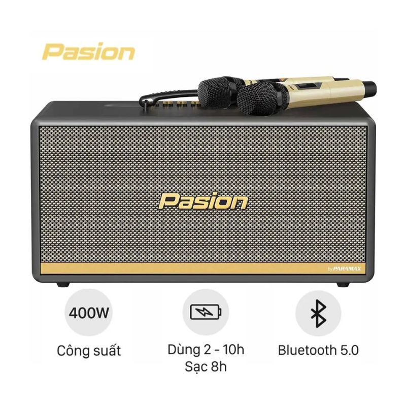 Loa Di Động Xách Tay Paramax PASION 2c (Màu Xám) 3 Loa Di Động Xách Tay Paramax PASION 2c (Màu Xám)
