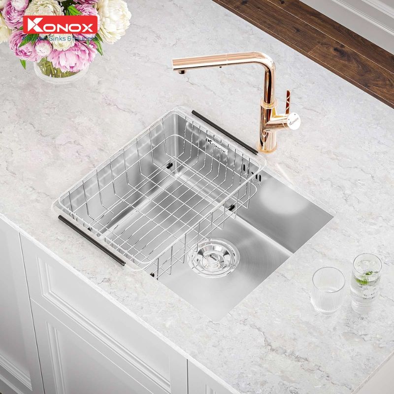 Chậu rửa bát Konox Cube 5444SU 4 Ảnh chậu rửa bát Konox Cube 5444SU
