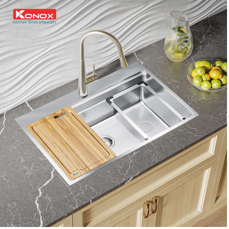 Chậu rửa bát Konox KN7650TS 4 Ảnh chậu rửa bát Konox KN7650TS