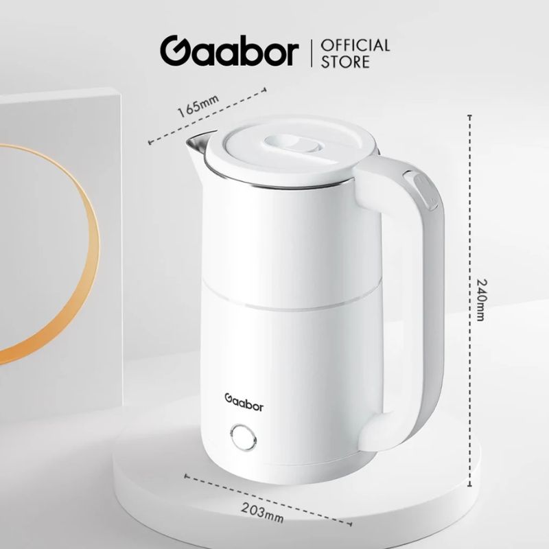 Ấm Điện Đun Nước Gaabor EK20M-WH02A 6 Kích thước Ấm Điện Đun Nước Gaabor EK20M-WH02A