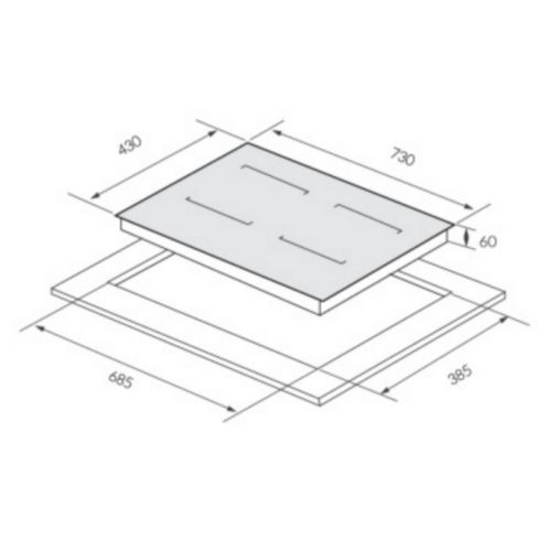 Bếp từ GrandX GX IP676SE 7 Kích thước bếp từ GrandX GX IP676SE
