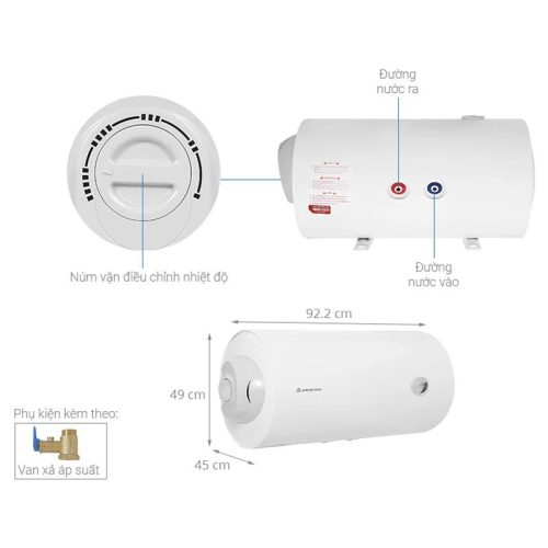 Máy nước nóng Ariston PRO R 100 H 2.5 FE 100 lít 8 Kích thước máy nước nóng Ariston PRO R 100 H 2.5 FE 100 lít