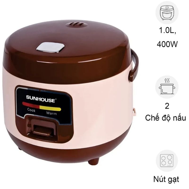 Nồi cơm điện Sunhouse SHD8208C 1 Lít 3 Nồi cơm điện Sunhouse SHD8208C 1 Lít