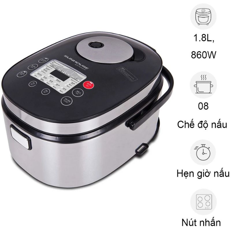Nồi cơm điện Sunhouse SHD8903 1.8 Lít 3 Nồi cơm điện Sunhouse SHD8903 1.8 Lít