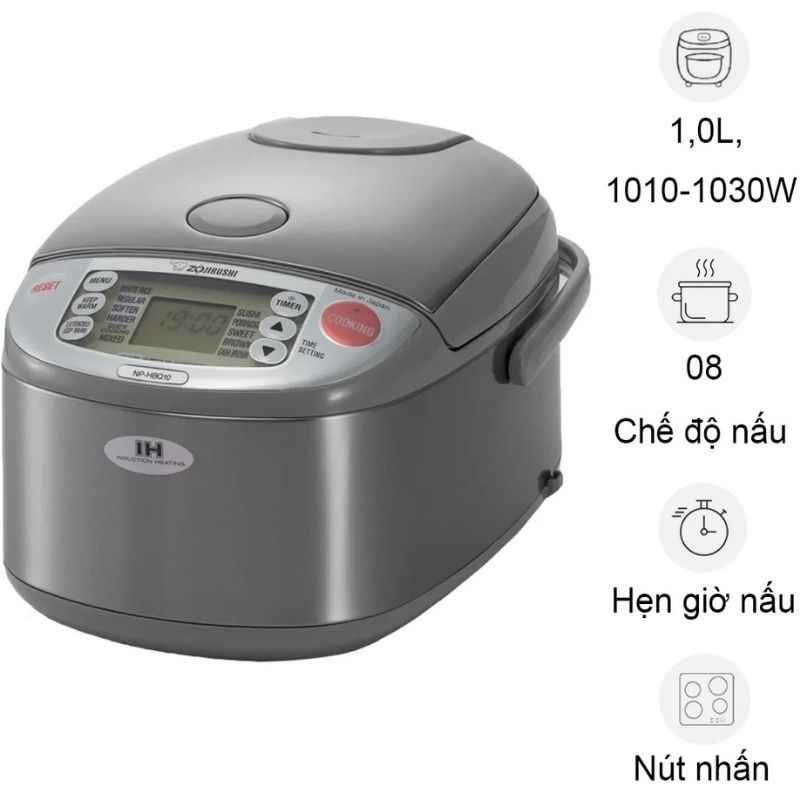 Nồi cơm điện tử cao tần Zojirushi NP-HBQ10-XA - 1.0 Lít 3 Nồi cơm điện tử cao tần Zojirushi NP-HBQ10-XA - 1.0 Lít