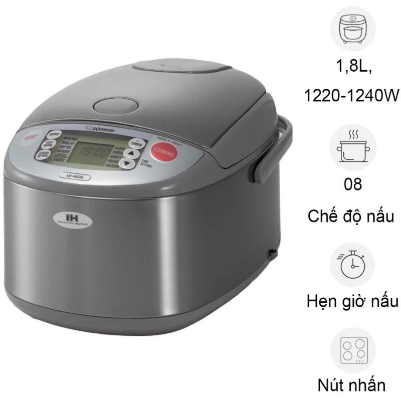 Nồi cơm điện tử cao tần Zojirushi NP-HBQ18-XA - 1.8 Lít 3 Nồi cơm điện tử cao tần Zojirushi NP-HBQ18-XA - 1.8 Lít
